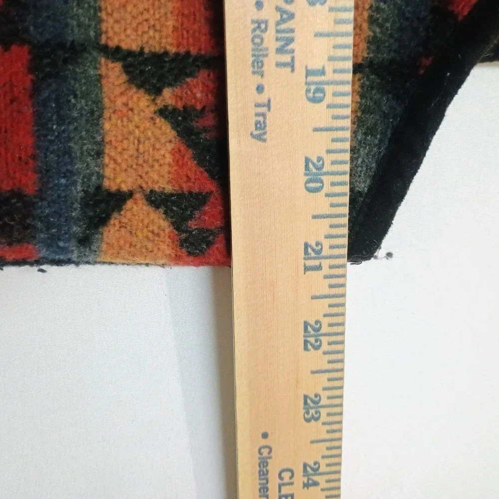 Vtg IVY Wool Blend Aztec Country Western Red Gold Vest Large - Picture 5 of 7